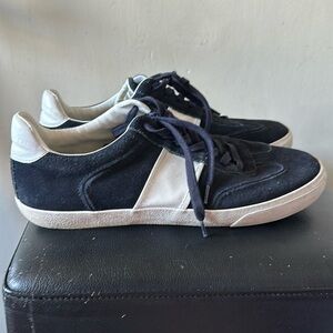 Kurt Geiger Black Suede White Accent Sneakers Mens 43 9.5 10